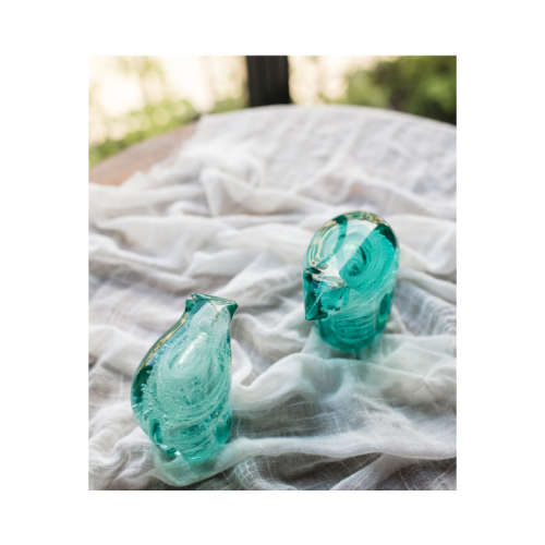 Glass Polar Bear Ornament - S