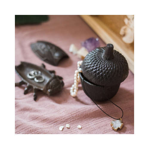 Vintage Iron Storage Box - Standing Acorn