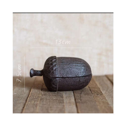 Vintage Iron Storage Box - Recumbent Acorn