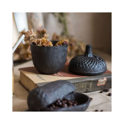 Vintage Iron Storage Box - Recumbent Acorn