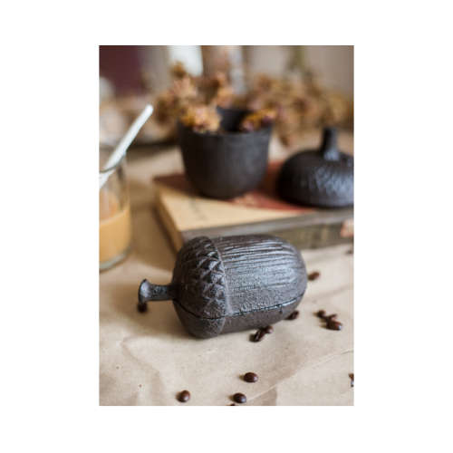 Vintage Iron Storage Box - Recumbent Acorn