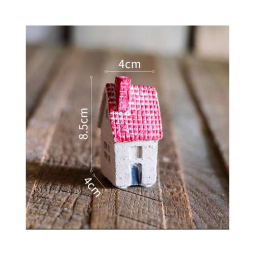 Holy Island Cement House Set of Five Flower Pots and Ornaments