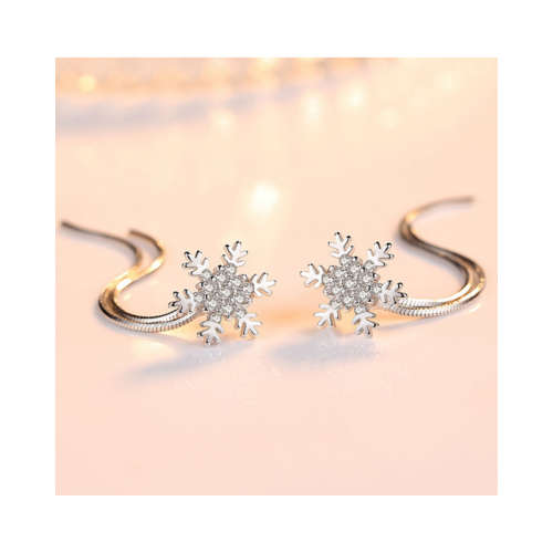 Snowflake Tassel Earrings