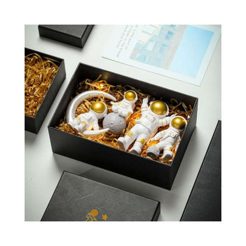 Astronaut on Sateboard Ornaments Four Piece Set - Gold