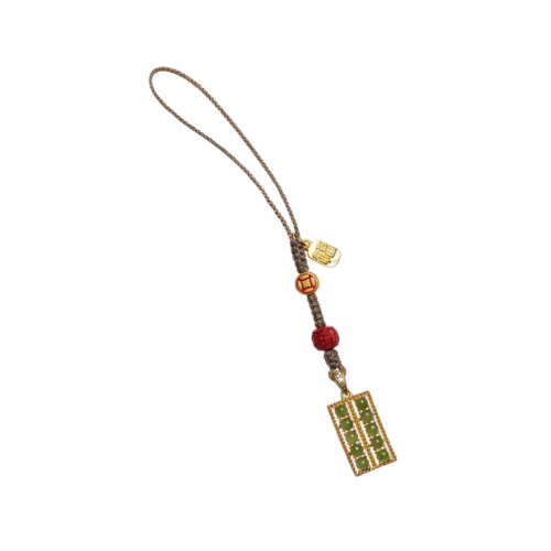 Jade Bead Abacus Mobile Phone Pendant