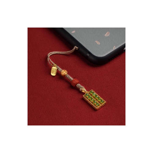 Jade Bead Abacus Mobile Phone Pendant
