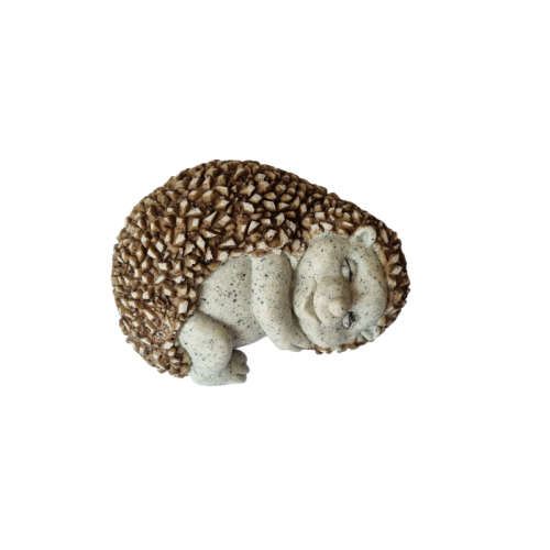Sleeping Hedgehog Garden Ornament