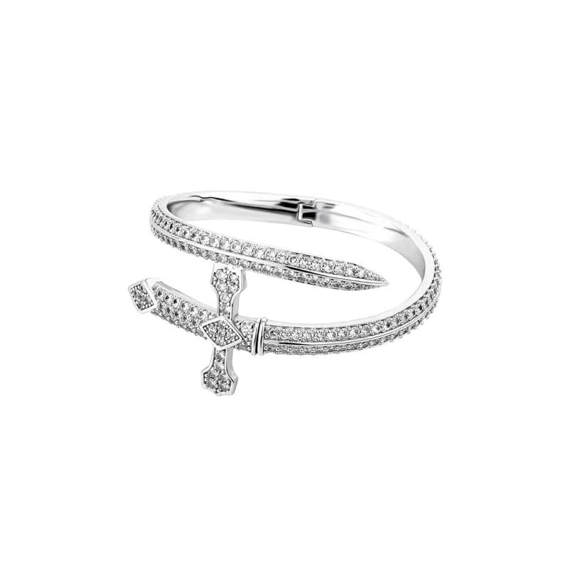 Sword of Justice Open Bracelet - Silver