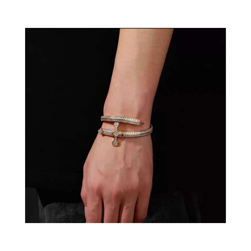 Sword of Justice Open Bracelet - Gold