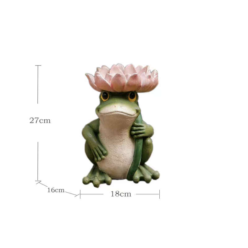 Lotus frog bird feeder ornament