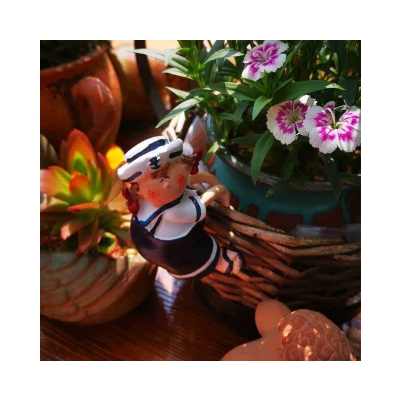 Pair of happy sailors garden hanging ornaments