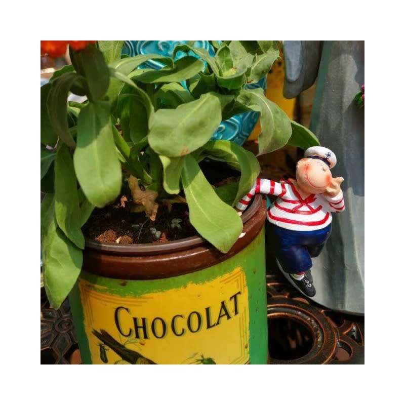 Pair of happy sailors garden hanging ornaments