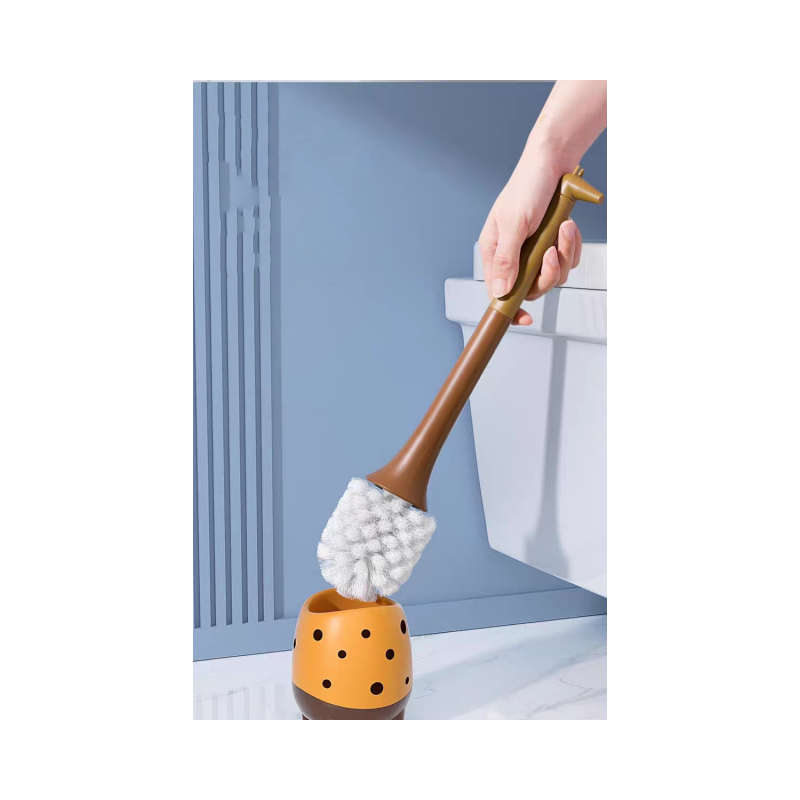 Giraffe toilet brush and holder