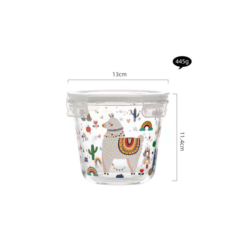 Glass bowl with lid XBY