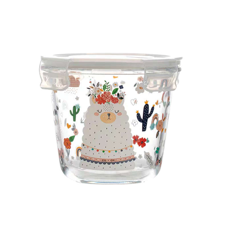Glass bowl with lid  XY