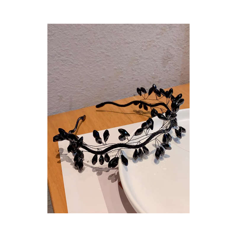 Crystal branch braided headband