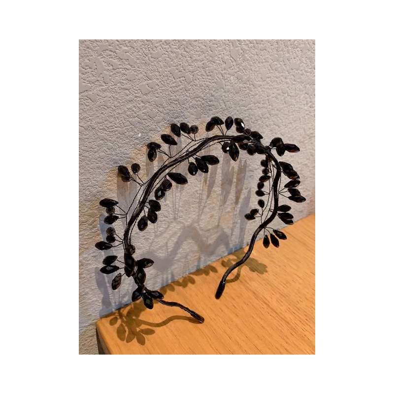 Crystal branch braided headband