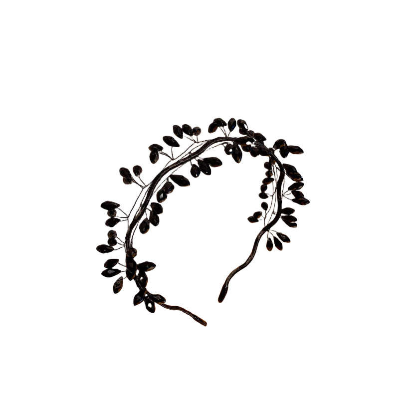 Crystal branch braided headband