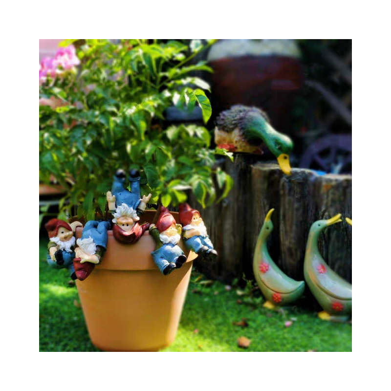Six Climbing Elves Hanging Ornaments