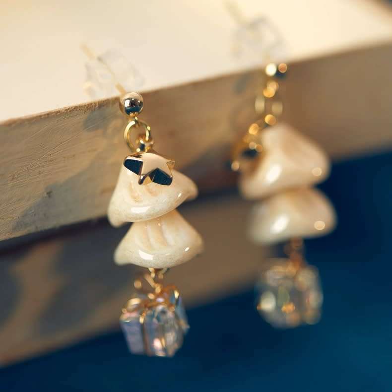 Christmas Carol Series White Christmas Earrings