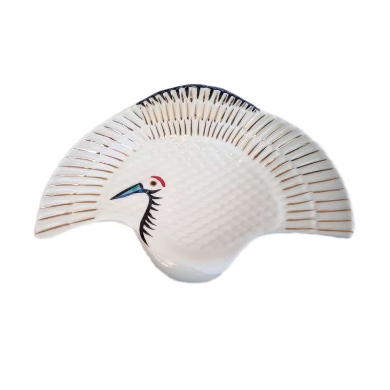 Cream Crane Shaped Plate