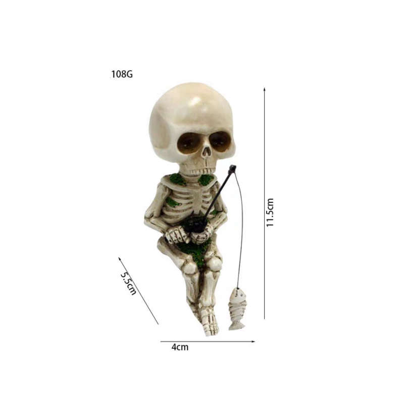 Fishing Skeleton Ornaments