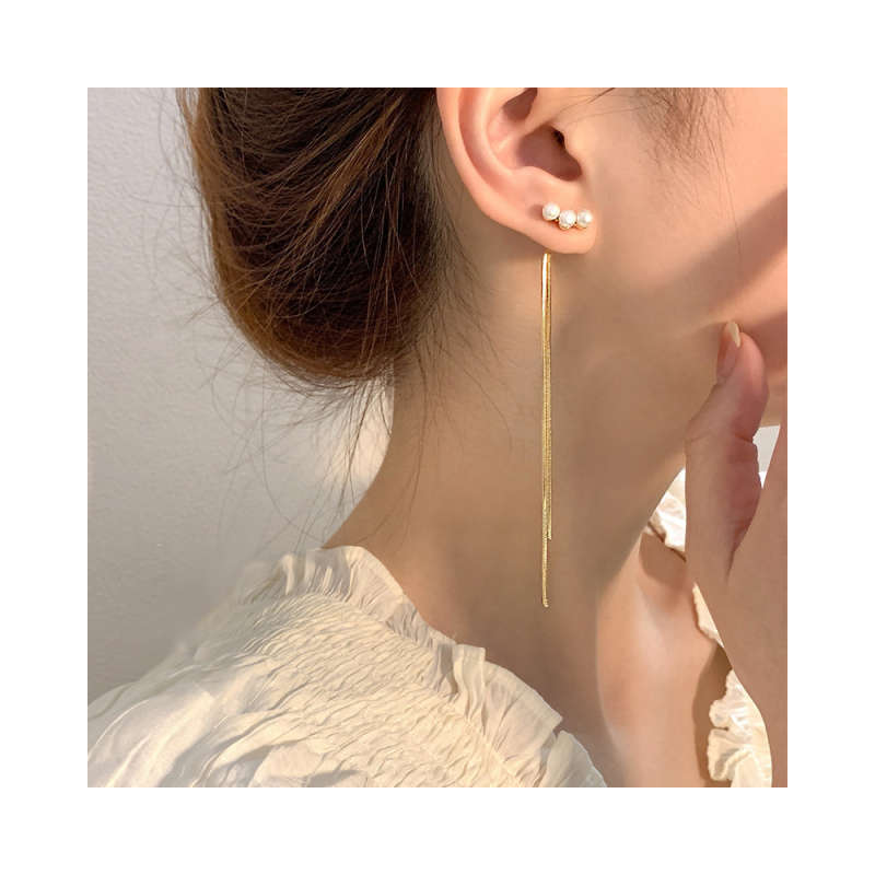 Pearl Tassel Earrings