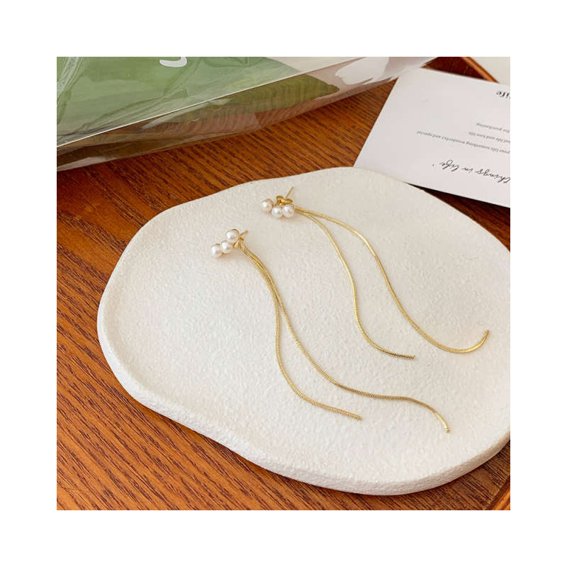 Pearl Tassel Earrings