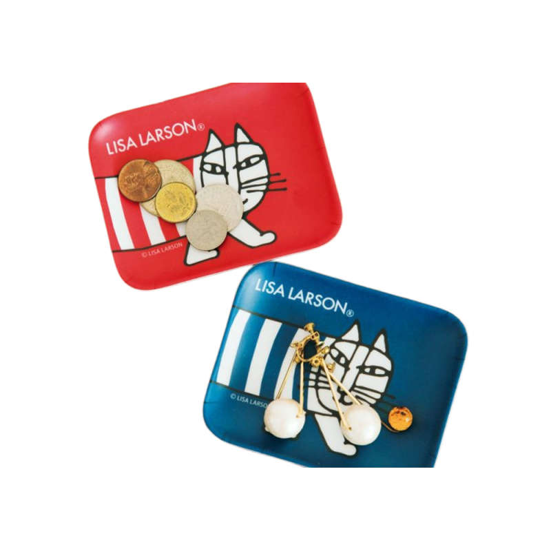 Nordic Style Striped Cat Plates Set of Three