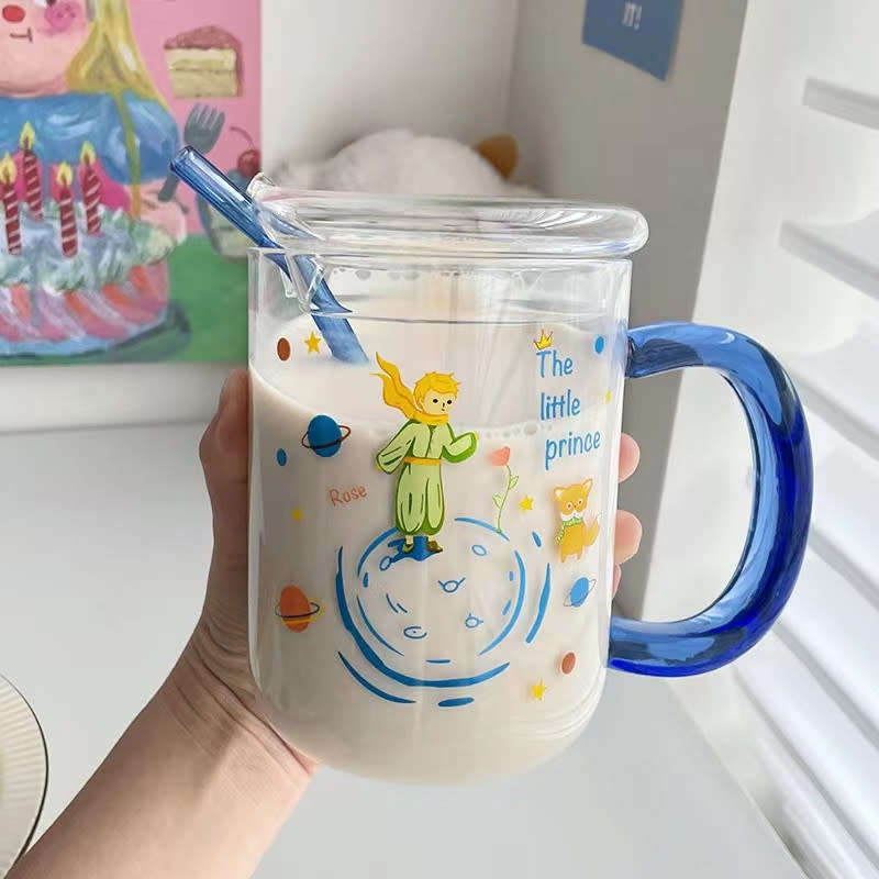 The little prince large capacity straw cup with lid