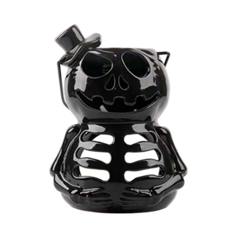 Halloween Skull Candle Holder Wind Lamp