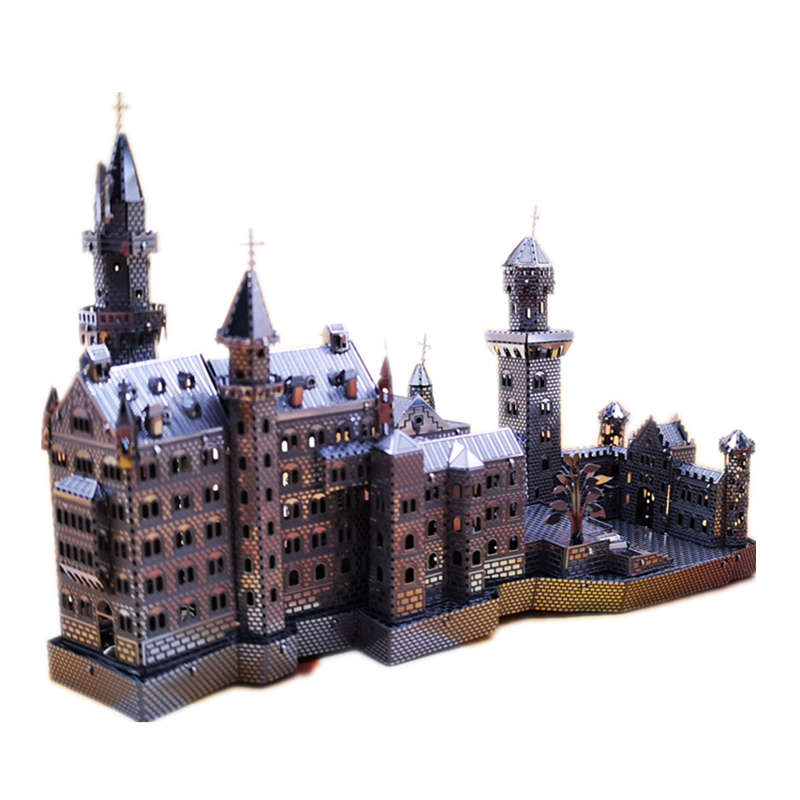 3D Metal New Swan Stone Castle Puzzle With Tools