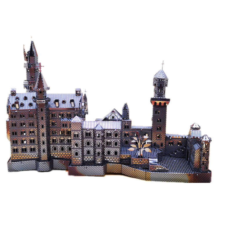 3D Metal New Swan Stone Castle Puzzle With Tools