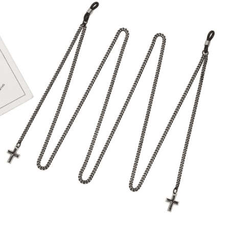 Black cross glasses cords
