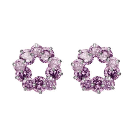 Geometric Double Round Earrings