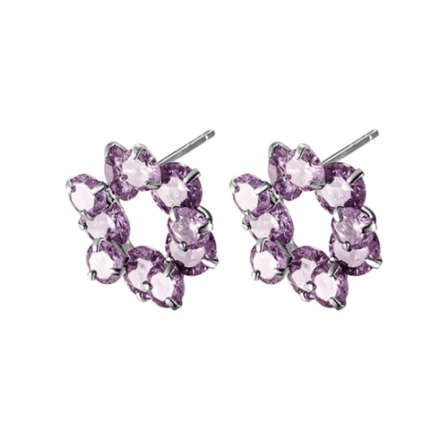Geometric Double Round Earrings