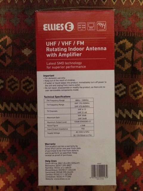 Ellies Rotating Indoor Antenna with Amplifier still in box
