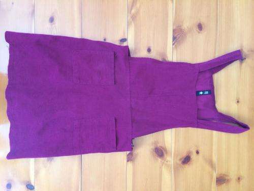 Corduroy maroon-purple pinafore dress 9-10