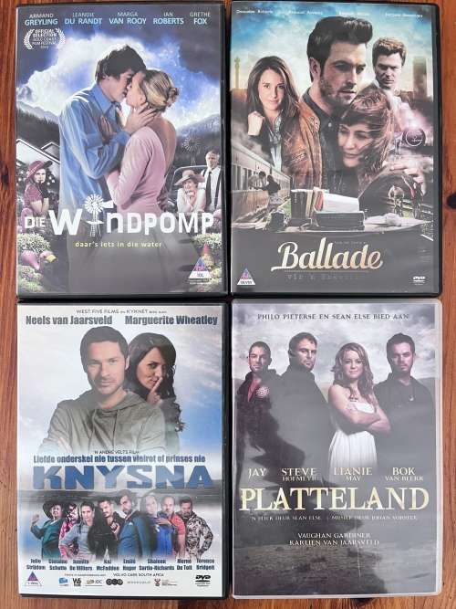 4 Afrikaans DVDs: Ballade vir `n Enkeling, Platteland, Knysna en Windpomp