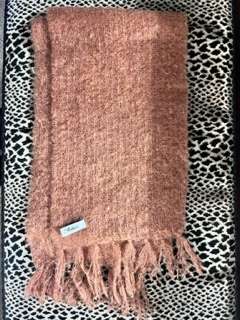 Exquisite soft 100% mohair scarf - light brown