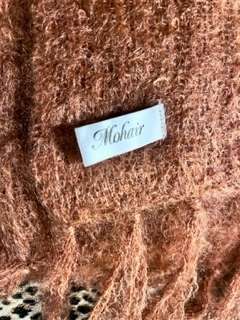 Exquisite soft 100% mohair scarf - light brown