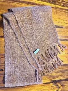 Exquisite soft 100% mohair scarf - light brown
