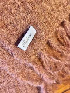 Exquisite soft 100% mohair scarf - light brown