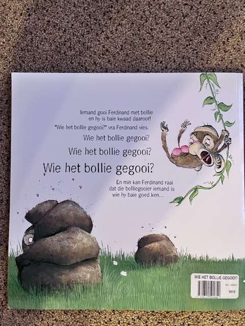 Wie het bollie gegooi? Skreeusnaakse kinderboek deur Ben Redlich en vertaal in Afrikaans