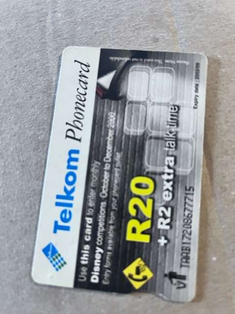 Telkom phone card Disney Tigger