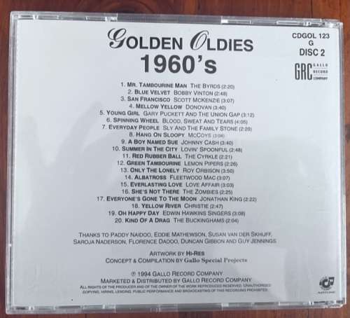 3 CDs `Golden Oldies` 1950s, 1960s, and 1970-80s (1994)