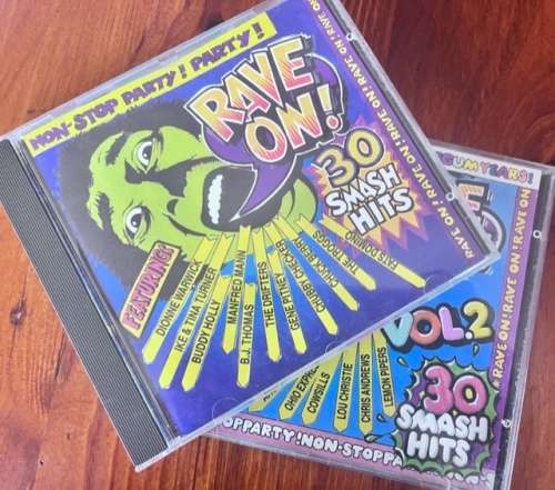2 CD set - Rave on! volumes 1 and 2 - 60 smash hits (1992)