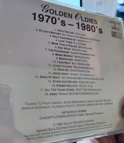 3 CDs `Golden Oldies` 1950s, 1960s, and 1970-80s (1994)