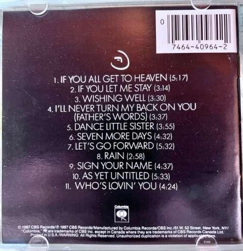 Introducing the hardline according to Terence Trent d`Arby (1987, US edition)