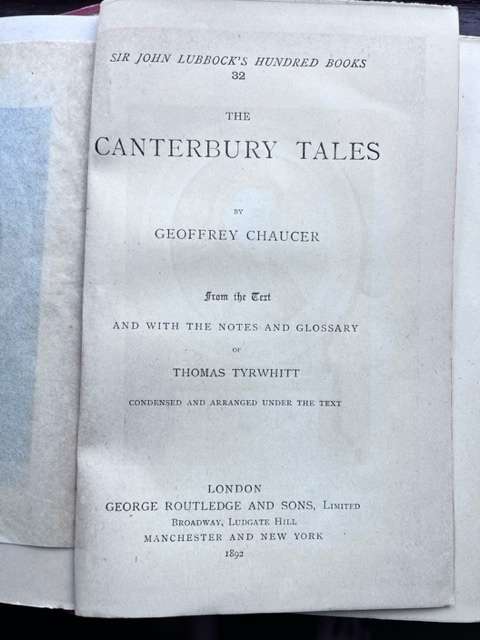 Chaucer`s Canterbury Tales - Sir John Lubbock`s hundred books 32